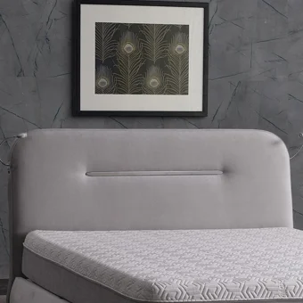 Armis Space 150 x 200 cm Yataklı Başlıklı Çift Kişilik Sandıklı Baza Seti Bej