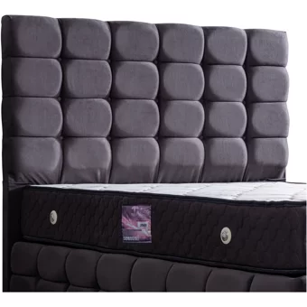 Setay Duke Lüx 160 x 200 cm Ayrılabilen Başlıklı Çift Kişilik Sandıklı Baza Seti Antrasit