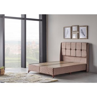 Mobilya Dükkanım Relax Soft 90x190 cm Başlıksız Sandıklı Tek Kişilik Baza Seti Krem