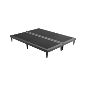 Niron Yatak Slim 160 x 200 cm Başlıksız Çift Kişilik Baza Siyah