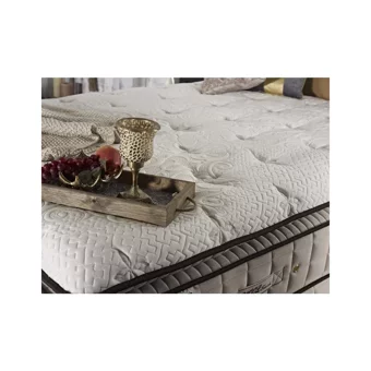 Tutku Yatak Wool Touch 100 x 190 cm Yataklı Başlıklı Çift Kişilik Sandıklı Baza Seti Gri