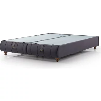 Armis Barok 150 x 200 cm Başlıksız Çift Kişilik Sandıklı Baza Antrasit