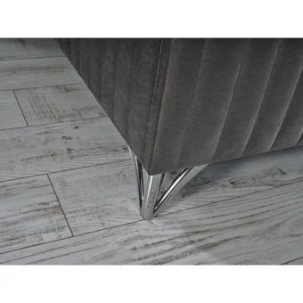 Arleno Bedding Mimoza 160 x 200 cm Yataklı Başlıklı Çift Kişilik Sandıklı Baza Seti Antrasit