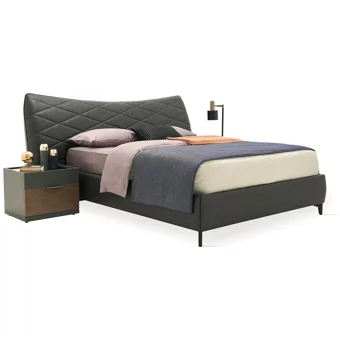 Enza Home Dorian 200 x 200 cm Başlıklı Çift Kişilik Sandıklı Baza Seti Antrasit