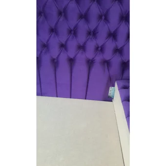 Niva Baza Chester 150 x 200 cm Başlıklı Çift Kişilik Baza Seti Mor
