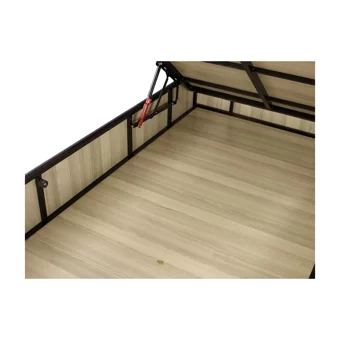 Mobilya Dükkanım Lara 140 x 190 cm Başlıklı Çift Kişilik Sandıklı Baza Seti Antrasit