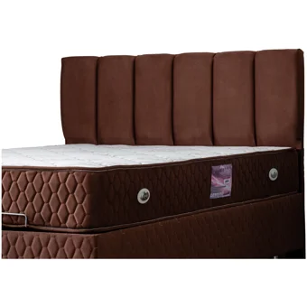 Setay Tetra 180 x 200 cm Ayrılabilen Yataklı Başlıklı Çift Kişilik Sandıklı Baza Seti Koyu Kahve