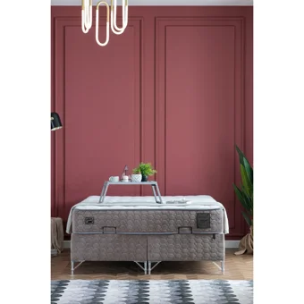 Weltew Home Concord 180 x 200 cm Ayrılabilen Başlıksız Çift Kişilik Sandıklı Baza Gri
