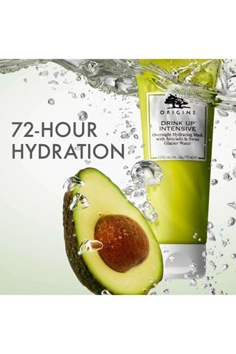 Origins Drink Up Intensive Avokado Ve İsviçre Buzulu Suyu İçerikli Nemlendiricili Krem Yüz Maskesi 75 ml