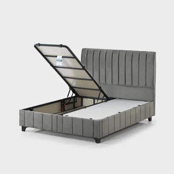 Armis Alegra 150 x 200 cm Başlıksız Çift Kişilik Sandıklı Baza Antrasit