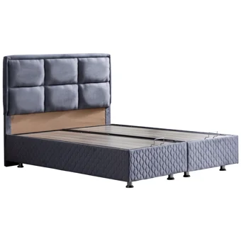 Setay Orthosoft 200 x 160 cm Ayrılabilen Başlıklı Çift Kişilik Sandıklı Baza Seti Açık Mavi