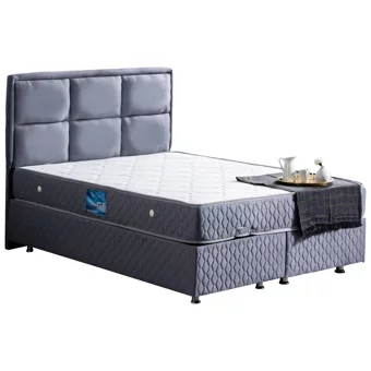 Setay Orthosoft 200 x 160 cm Ayrılabilen Başlıklı Çift Kişilik Sandıklı Baza Seti Açık Mavi