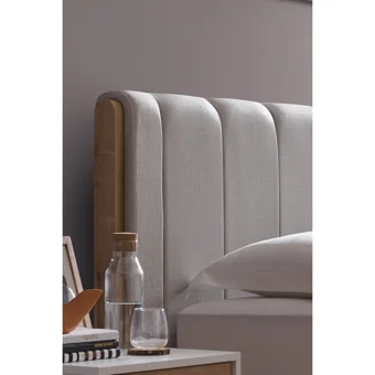 Enza Home Polka 200 x 200 cm Başlıklı Çift Kişilik Sandıklı Baza Seti Açık Yeşil