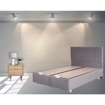 Berksan Uyku Dünyası 180 x 200 cm Başlıklı Çift Kişilik Sandıklı Baza Krem