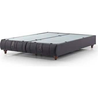 Armis Barok 180 x 200 cm Başlıksız Çift Kişilik Sandıklı Baza Antrasit