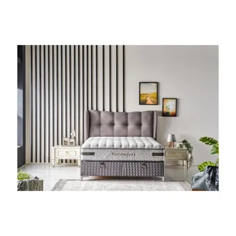 Mobilya Dükkanım Viscomfort 90x200 cm Başlıklı Yataklı Sandıklı Tek Kişilik Baza Seti Gri