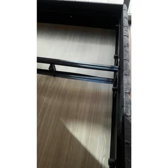 Niva Baza Chester 150 x 200 cm Başlıklı Çift Kişilik Sandıklı Baza Seti Antrasit