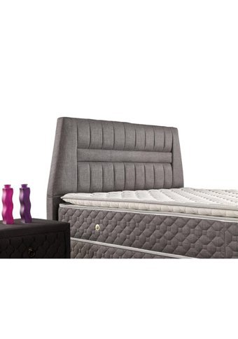 Mobilya Dükkanım Favori 160 x 200 cm Yataklı Başlıklı Çift Kişilik Sandıklı Baza Seti Gri