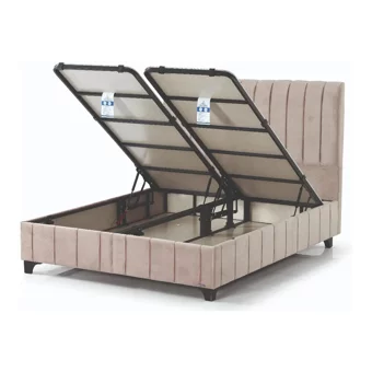 Armis Alegra 100 x 200 cm Başlıksız Çift Kişilik Sandıklı Baza Vizon
