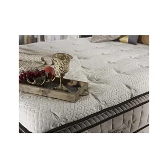 Tutku Yatak Wool Touch 120 x 190 cm Yataklı Başlıklı Çift Kişilik Sandıklı Baza Seti Gri