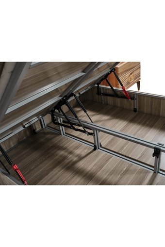 Aydınev Opsiyonel Ortak 150 x 200 cm Ayrılabilen Başlıksız Çift Kişilik Sandıklı Baza Bej