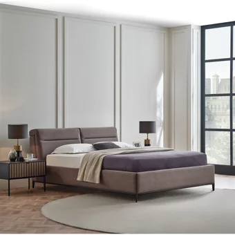 Enza Home Riga Klasik Modern 160 x 200 cm Başlıklı Çift Kişilik Sandıklı Baza Seti Gri