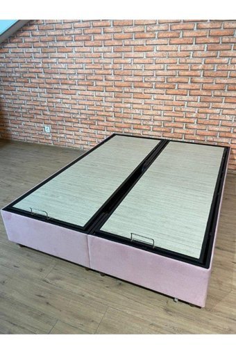 İpek Mobilya Manolya 180 x 200 cm Başlıksız Çift Kişilik Sandıklı Baza Pembe