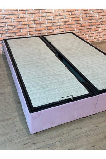 İpek Mobilya Manolya 180 x 200 cm Başlıksız Çift Kişilik Sandıklı Baza Pembe