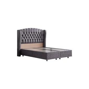 Setay Nice 200 x 160 cm Ayrılabilen Başlıklı Çift Kişilik Sandıklı Baza Seti Antrasit
