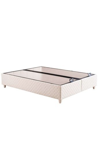 Gündoğdu Mobilya Diamond 180 x 200 cm Başlıksız Çift Kişilik Sandıklı Baza Seti Beyaz