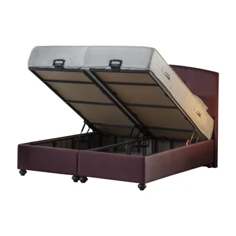 Weltew Home Bella 160 x 200 cm Ayrılabilen Başlıklı Çift Kişilik Sandıklı Baza Seti Bordo