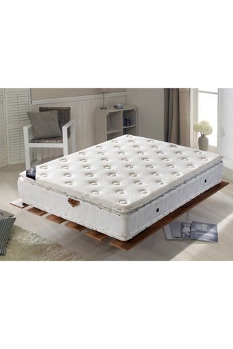 Bora Yatak Force 180 x 200 cm Ayrılabilen Yataklı Başlıklı Çift Kişilik Sandıklı Baza Seti Mor