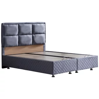 Setay Orthosoft 190 x 140 cm Ayrılabilen Başlıklı Çift Kişilik Sandıklı Baza Seti Açık Mavi