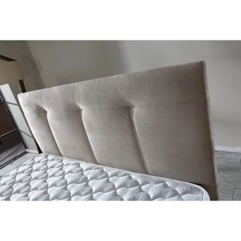 İpek Mobilya Manolya 140 x 190 cm Başlıklı Çift Kişilik Sandıklı Baza Seti Bej