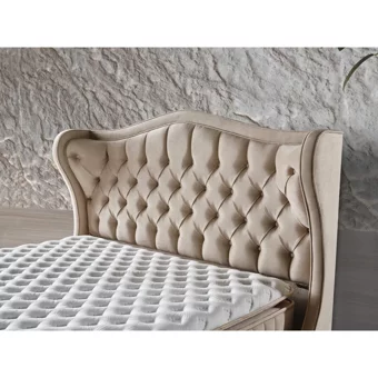 Arleno Bedding Polo 160 x 200 cm Ayrılabilen Yataklı Başlıklı Çift Kişilik Sandıklı Baza Seti Krem