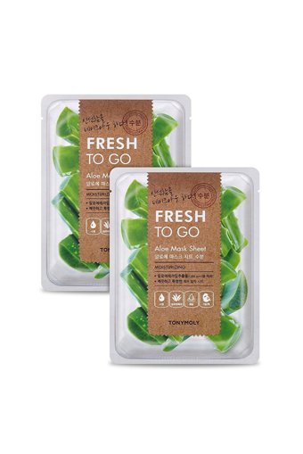 Tonymoly Fresh To Go Aloe Veralı Nemlendiricili Kağıt Yüz Maskesi 2 Adet