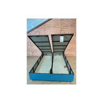 İpek Mobilya Manolya 160 x 200 cm Başlıksız Çift Kişilik Sandıklı Baza Mavi