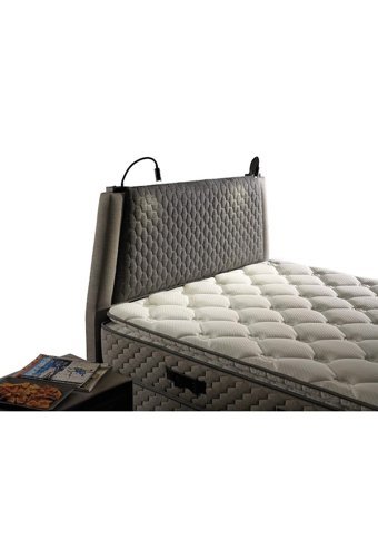 Mobilya Dükkanım Eynur 140 x 200 cm Yataklı Başlıklı Çift Kişilik Sandıklı Baza Seti Krem