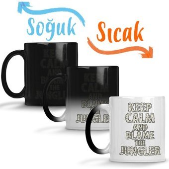 Baskı Dükkanı Keep Calm And Blame The Jungler Sihirli Kupa Bardak Porselen