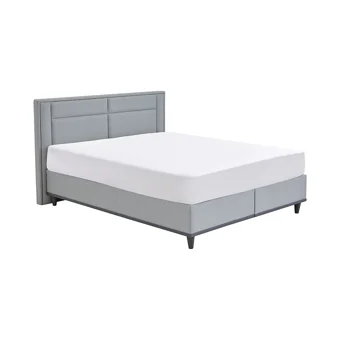 Yataş Fresh Sense 140 x 190 cm Başlıklı Çift Kişilik Sandıklı Baza Seti Gri
