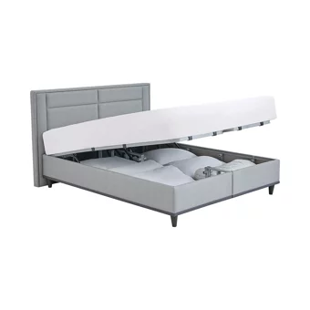 Yataş Fresh Sense 140 x 190 cm Başlıklı Çift Kişilik Sandıklı Baza Seti Gri