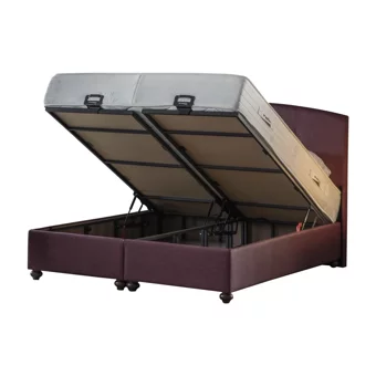 Weltew Home Bella 150 x 200 cm Ayrılabilen Başlıklı Çift Kişilik Sandıklı Baza Seti Bordo