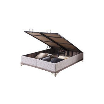 Weltew Home Diva Ayrılabilen Başlıksız Çift Kişilik Sandıklı Baza Beyaz