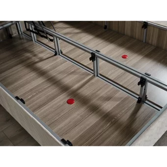 Aydınev Bakü 150 x 200 cm Ayrılabilen Yataklı Başlıklı Çift Kişilik Sandıklı Baza Seti Krem