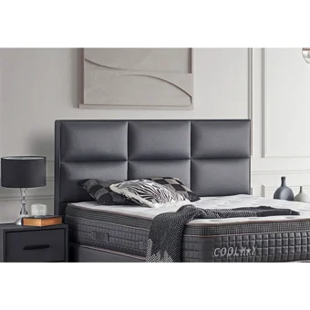 Abc Bedding Coolmax 160 x 200 cm Başlıklı Çift Kişilik Sandıklı Baza Seti Gri