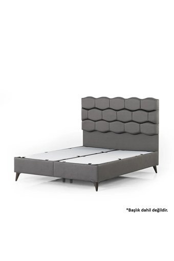 Armis Stone 150 x 200 cm Başlıksız Çift Kişilik Sandıklı Baza Antrasit