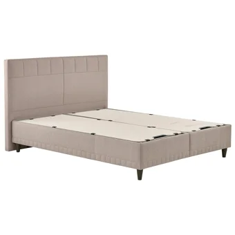 Yataş Supreme Sleep 160 x 200 cm Başlıklı Çift Kişilik Sandıklı Baza Seti Bej