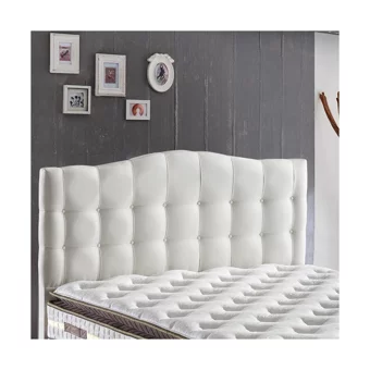 Belletto Kamelya 160 x 200 cm Yataklı Başlıklı Çift Kişilik Sandıklı Baza Seti Beyaz