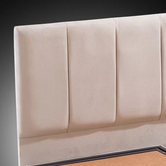 Alf Cyristal Plus 150 x 200 cm Ayrılabilen Başlıklı Çift Kişilik Sandıklı Baza Seti Krem