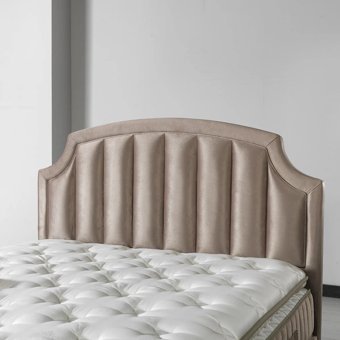 Armis King 200 x 200 cm Yataklı Başlıklı Çift Kişilik Sandıklı Baza Seti Krem